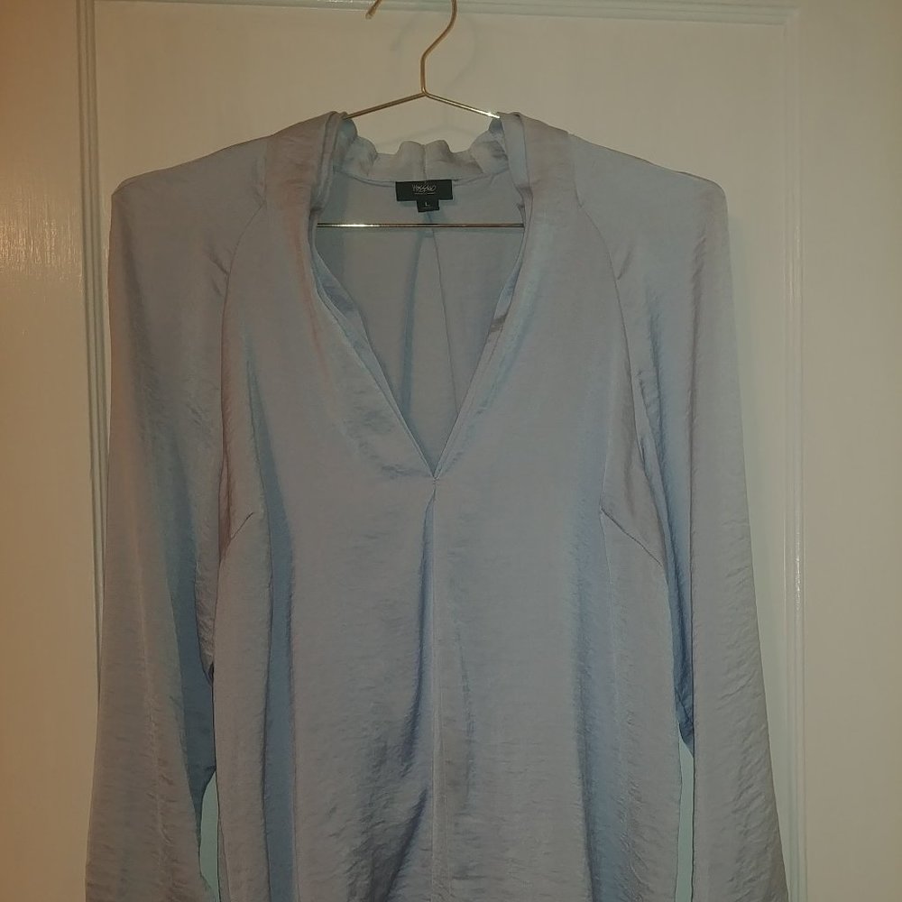 Light blue collared blouse